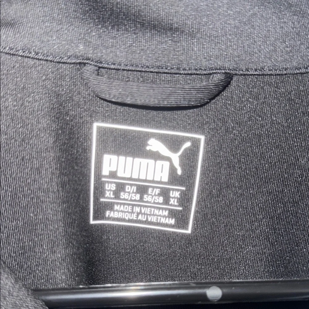 Puma Black and Gray Windbreaker with High Collar - Picture 2 of 6